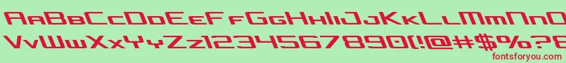 concielianjetleft Font – Red Fonts on Green Background