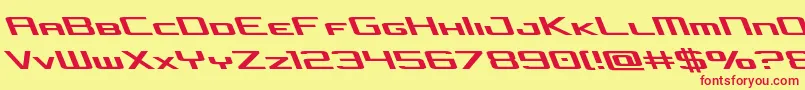 concielianjetleft Font – Red Fonts on Yellow Background