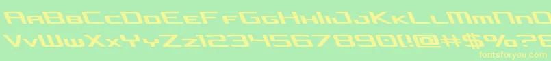concielianjetleft-fontti – keltaiset fontit vihreällä taustalla