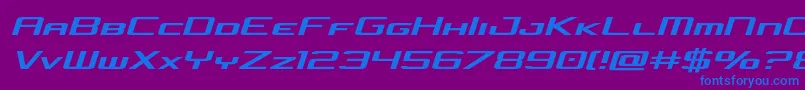 Шрифт concielianjetsemital – синие шрифты на фиолетовом фоне