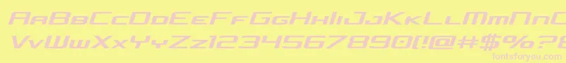 concielianjetsemital Font – Pink Fonts on Yellow Background