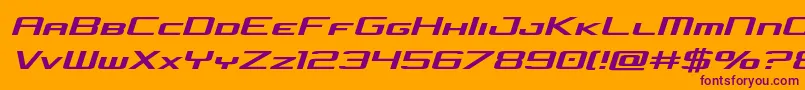concielianjetsemital Font – Purple Fonts on Orange Background