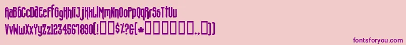フォントConcs    – ピンクの背景に紫のフォント