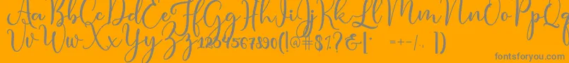 condita Font – Gray Fonts on Orange Background