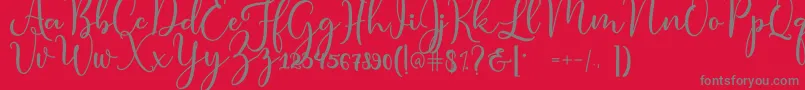 condita Font – Gray Fonts on Red Background