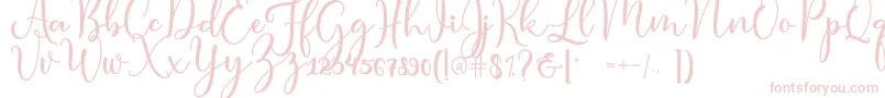 condita Font – Pink Fonts on White Background