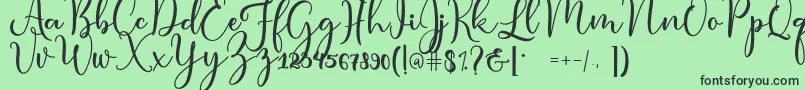 condita Font – Black Fonts on Green Background