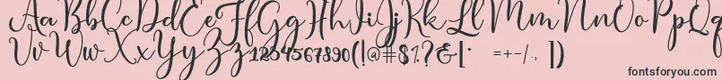 condita Font – Black Fonts on Pink Background