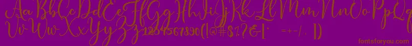 condita Font – Brown Fonts on Purple Background