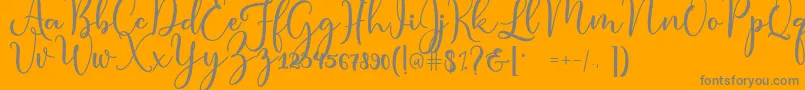 condita Font – Gray Fonts on Orange Background