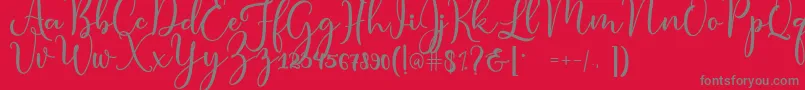 condita Font – Gray Fonts on Red Background