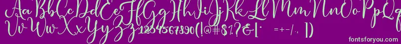 condita Font – Green Fonts on Purple Background
