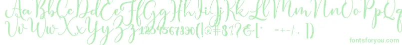 condita Font – Green Fonts on White Background