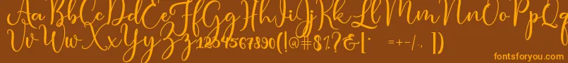 condita Font – Orange Fonts on Brown Background