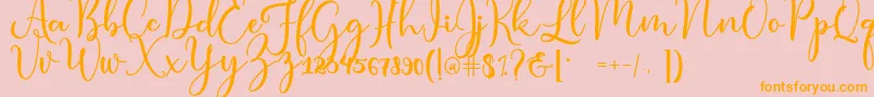 condita Font – Orange Fonts on Pink Background