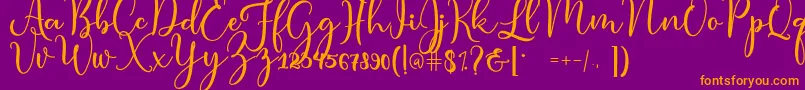 condita Font – Orange Fonts on Purple Background