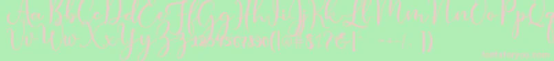 condita Font – Pink Fonts on Green Background