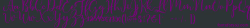 condita Font – Purple Fonts on Black Background