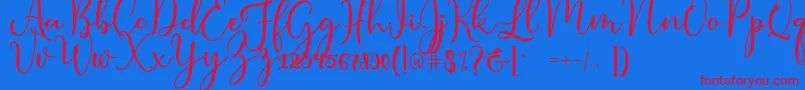 Шрифт condita – красные шрифты на синем фоне