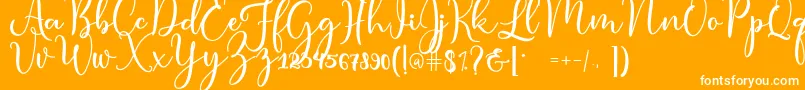 condita Font – White Fonts on Orange Background