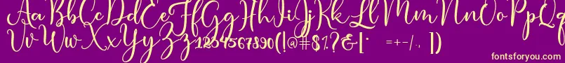condita Font – Yellow Fonts on Purple Background