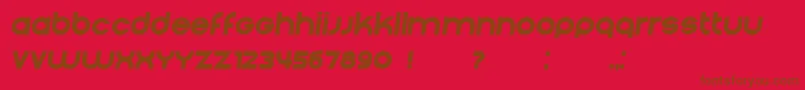 Condition Italic-Schriftart – Braune Schriften auf rotem Hintergrund