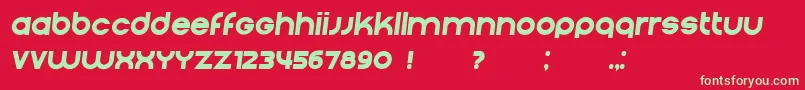 Condition Italic Font – Green Fonts on Red Background
