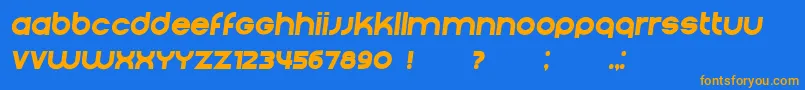 Condition Italic Font – Orange Fonts on Blue Background