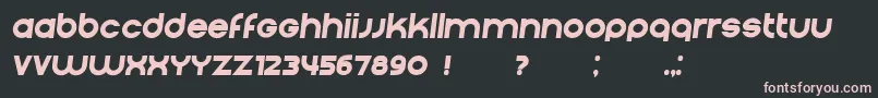 Condition Italic Font – Pink Fonts on Black Background