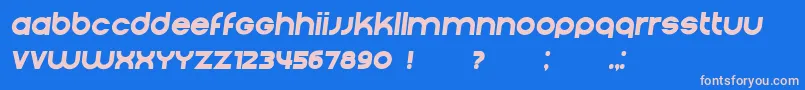 Condition Italic Font – Pink Fonts on Blue Background