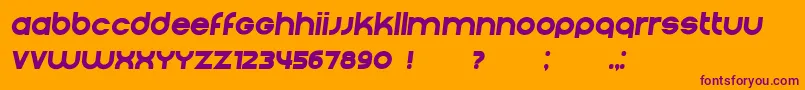 Condition Italic Font – Purple Fonts on Orange Background