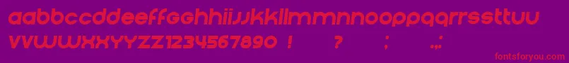 Condition Italic-Schriftart – Rote Schriften auf violettem Hintergrund