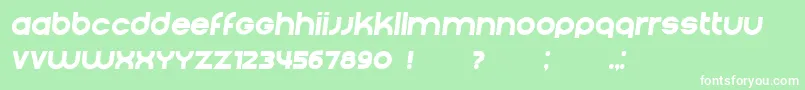 Condition Italic Font – White Fonts on Green Background