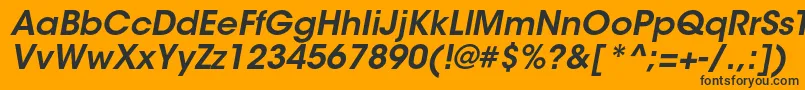 ItcavantgardestdDemiobl Font – Black Fonts on Orange Background