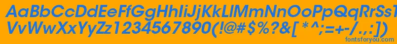 ItcavantgardestdDemiobl Font – Blue Fonts on Orange Background