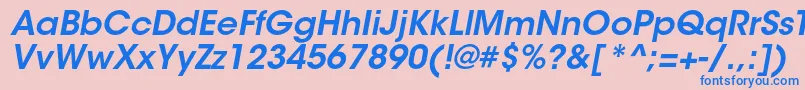 ItcavantgardestdDemiobl Font – Blue Fonts on Pink Background