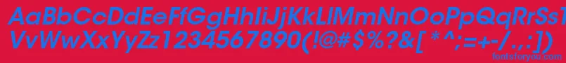 ItcavantgardestdDemiobl Font – Blue Fonts on Red Background