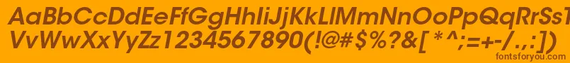 ItcavantgardestdDemiobl Font – Brown Fonts on Orange Background