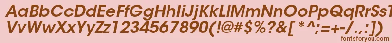 ItcavantgardestdDemiobl Font – Brown Fonts on Pink Background