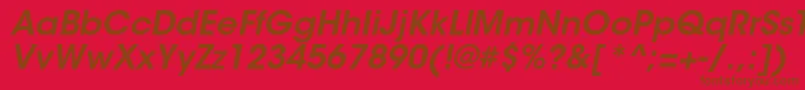 ItcavantgardestdDemiobl Font – Brown Fonts on Red Background