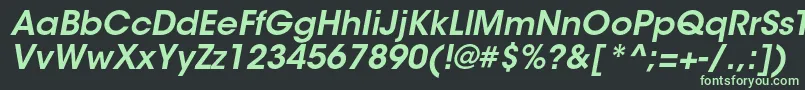 ItcavantgardestdDemiobl-fontti – vihreät fontit mustalla taustalla