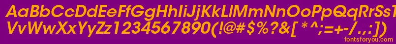 ItcavantgardestdDemiobl Font – Orange Fonts on Purple Background