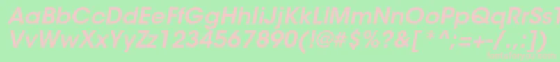 ItcavantgardestdDemiobl Font – Pink Fonts on Green Background