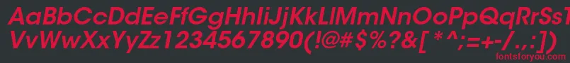 ItcavantgardestdDemiobl Font – Red Fonts on Black Background
