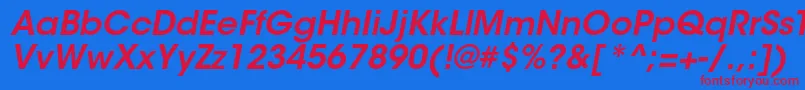 ItcavantgardestdDemiobl Font – Red Fonts on Blue Background