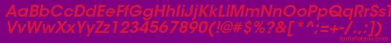 ItcavantgardestdDemiobl Font – Red Fonts on Purple Background