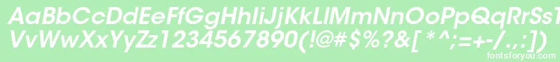 ItcavantgardestdDemiobl Font – White Fonts on Green Background