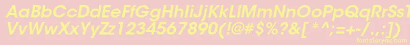 ItcavantgardestdDemiobl Font – Yellow Fonts on Pink Background