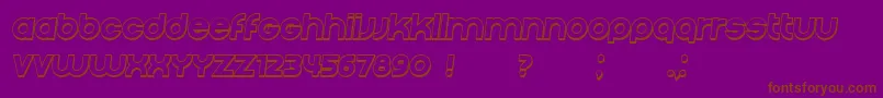 Condition3D Italic Font – Brown Fonts on Purple Background