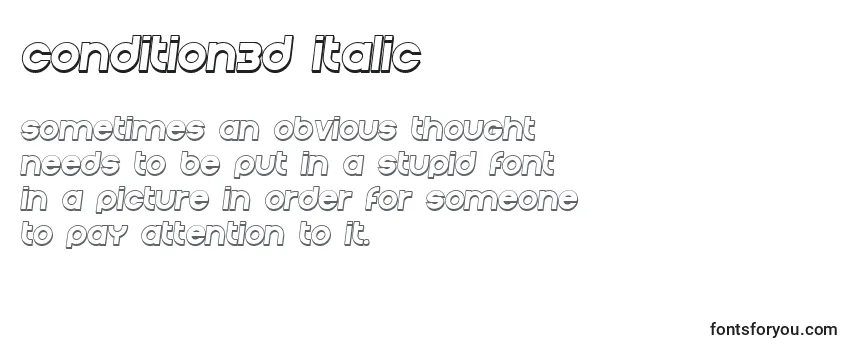 Condition3D Italic-fontti